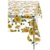 Casatessile Tovaglia Trasparente plastificata Italiana Cristallo Fantasia Tovaglia PVC Plasticata Esterno - VAR. 5, 6 posti 140x180 cm.