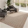 TAPISO Melissa Tappeto Esterno Interno Pelo Corto Testure Piatta Moderno Monocromatico tonalità Beige Grigio Outdoor Indoor Oeko-Tex Terrazza Balcone Soggiorno Cucina 120 x 170 cm