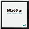 yd. Your Decoration - Cornice 60x60 cm - Nero Opaco - Decorativa Parete in Legno con Vetro in acryl - Antiriflesso - 60x60 Cornice - Catania