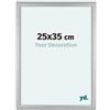 yd. Your Decoration - Cornice 25x35 cm - Argento Opaco - Decorativa Parete in Legno con Vetro in acryl - Antiriflesso - 25x35 Cornice - Como