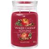 Yankee Candle Signature candela profumata | Ghirlanda di Mele Rosse in giara grande | Candele di miscela di cera di soia lunga durata | regalo perfetto per le donne