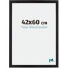 yd. Your Decoration - Cornice 42x60 cm - Nero Opaco - Decorativa Parete in Legno con Vetro in acryl - Antiriflesso - 42x60 Cornice - Mura