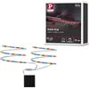 Paulmann 707.00 Function Il Strip 2 x 80 cm Rgb 1.2 W 9 V Bianco Metallo/Plastica 70700 Cambia Colore Luce Band