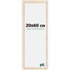 yd. Your Decoration - Cornice 20x60 cm - Quercia - Decorativa Parete in Legno con Vetro in acryl - Antiriflesso - 20x60 Cornice - Catania