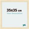 yd. Your Decoration - Cornice 35x35 cm - Cornice Decorativa Parete in Legno con Vetro in acryl - Antiriflesso - Ottima Qualità - Sabbia Spazzato - Mura