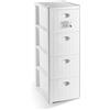 Stefanplast Cassettiera Salvaspazio, Bianco, Larghezza 30 x 40 profondità x 80 Altezza cm