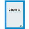 yd. Your Decoration - Cornice 32x45 cm - Blu Acceso - Decorativa Parete in Legno con Vetro in acryl - Antiriflesso - 32x45 Cornice - Mura