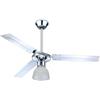 Zephir ZFS3121X Ventilatore da Soffitto in Metallo con Lampada, Argento