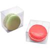 Newbested Confezione da 100 scatole trasparenti per macaron, caramelle al cioccolato trasparente, confezione regalo per San Valentino, festa di matrimonio, baby shower (5,5 cm x 5,5 cm x 3,5 cm)