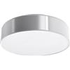 SOLLUX lighting Arena 55 Lampada Da Soffitto Rotonda, Design Minimalista E Moderno, Lampadina Sostituibile E27 (LED), 1x60 W, Facile Da Pulire, In PVC, 55x55x11 cm, Bianco