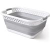 HOME IN SMART Bacinella pieghevole bucato robusta di alta qualità I Cesto portabiancheria salvaspazio (53x39x22cm L58) I Catino pieghevole I Bacinella bucato multiuso I Ceste portaoggetti/organizer