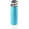 Leifheit Flip Borraccia termica 600 ml, Borraccia acciaio con chiusura ermetica e resistente al calore, Pratico thermos caffè portatile, azzurro