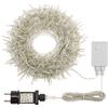 Xmasking Catena 25,5 m, 360 miniled Bianco Caldo, mit Memory Controller, Cavo Trasparente, addobbi Natalizi, Catene luci per Albero di Natale, Decorazione Luminosa