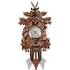 Obelunrp Orologi per cucù per parete, orologio a pendolo in legno, orologio per uccelli vintage con pulsante regolabile, pendolo cucù appeso a batteria per arredamento del soggiorno, orologi per muro