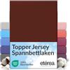 etérea Himmlische Qualität etérea Jersey Topper lenzuolo con angoli 200x200-200x220cm Bordeaux Epaisseur 5-10 cm - 100% Cotone - Oekotex materasso Letto copripiumino - lenzuola 200x200cm - 200x220cm Rosso