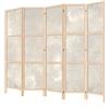 LUMASOUL Separe Divisorio Interno Monofacciale - Paravento da Interno 5 Pannelli Divisorio per Ambienti - Divisori per Interni con Motivo Boho - 225x172 cm
