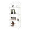 CLP Étagère In Ferro Richiudibile Antje I Scaffale Rustico Cucina 4 Ripiani I Scaffale Espositore Shabby Chic Per Piante E Fiori, Colore:bianco