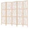 LUMASOUL Separe Divisorio Interno Monofacciale - Paravento da Interno 5 Pannelli Divisorio per Ambienti - Divisori per Interni con Motivo Boho - 225x172 cm