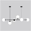 Moddeny 6 luci E27 Lampadario moderno Nord Europa Lampadario a sfera in vetro Industriale 51 pollici Lampada a sospensione a soffitto per soggiorno Sala da pranzo Decorazione artistica Ristorante