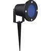 Partenopeautensili® Faretto orientabile con picchetto gu10 da esterno giardino segnapassi luce lampada a led (Luce Blu, ARMATURA NERA)