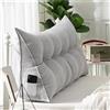 WNRLL Cuscino di Supporto per Testiera del Letto,Cuscino per Schiena per Divano Lettura, Schienale Velluto Rimovibile Triangolare Cuscino Tatami,26,80x50x20cm/30x20x8in