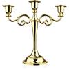 C.X.Y. Candeliere Candelabro 3 braccia candele Centrotavolo metallo (ORO)