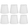 MAGT Paralume Bianco, 6Pcs Copri Lampada da Parete per lampadario in Tessuto Bianco splendidamente per la Decorazione Domestica