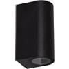 LEDKIA LIGHTING Applique da Parete per Esterni Illuminazione Doppia Luce Gala Nero Nero GU10