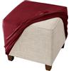 uyeoco Copri Pouf Fodera Poggiapiedi Rotondo/Quadrato/Rettangolare Copripoggiapiedi Elastico 50x50/40 x 40 Cover Sgabello Copertura Protettiva per Ottomana (Color : C, Size : 40X40CM) ( Color : 5@ , Size : 4