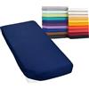 Moon - Lenzuolo con angoli elasticizzati, per letto ad acqua, materassi 160 g/² m, 120 x 200 - 120 x 220 cm, blu scuro