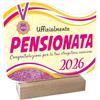 STAMPATEK Cornice Regalo Pensione Donna, Targa Pensionata 2026 Premio Pensionata Dell'anno, Ricordo Trofeo Riconoscimento Alla Carriera Regali Per Pensione, Congratulazioni Pensionamento