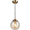 SDUYTEG Lampade A Sospensione A 1 Luce con Paralume in Vetro A Sfera Nordic Bar E14 Lampadario Cucina A Isola Lampada A Sospensione Regolabile A Soffitto Apparecchi di Illuminazione