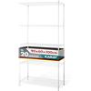 KARAT Scaffale in metallo decorativo e robusto, scaffale per cantina per bagno, cucina, ufficio, interni ed esterni (90x60x200-bianco-rocky: ⌀19mm)