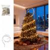 Generico Luci natalizie a spirale fluttuanti, alimentate tramite USB per alberi con telecomando, luci LED bianche calde, decorazioni fai da te con fili per alberi di Natale per verande interne o feste