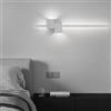 TZSMUM LED Nordico Interno Lampada da Parete Moderno Lungo Lineare Luce da Parete Alluminio Ferro Acrilico Applique da Parete Rettangolare Design per Corridoio Camera da Letto (Bianco Luce Bianca,120cm)