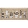 IlGruppone Tappeto Cucina in Ciniglia Passatoia Multiuso Ingresso Corridoio Antiscivolo Prodotto Italiano Disegni Piazzati Cotone Varie Misure Lavabile in Lavatrice - Cactus Visone - 57x85 cm