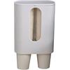 Chonor Dispenser di Tazze di Carta, Design a Doppio Antipolvere Trasparente Portabicchieri di Distributori d'Acqua, per Bicchieri di Plastica, Bicchieri di Carta e Coni di Carta ecc(Bianco)