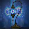 VALVELLO | Lampada A Mosaico | Blu | Turca Marocchina A Collo Di Cigno, Stile Tiffany, Decorativa In Vetro Per Camera Da Letto, Soggiorno, Regalo Per Occasioni Speciali/Persona Speciale