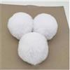 BrightGlow Pompon in Pelliccia Sintetica, 8 cm, Morbidi per Fai Da Te, Grandi 20 Pezzi, Colore Bianco