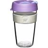 KeepCup Tazza da caffè originale in plastica trasparente, riutilizzabile, coperchio resistente agli spruzzi, senza BPA, di grado barista, grande, 454 ml, colore: viola chiaro
