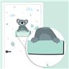 Stellasticker - Adesivo porta cameretta personalizzato con nome - decorazione da porta per bambini - facile da applicare e si rimuovere senza residui - ideale per maschietti e femminucce (Koala)