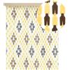 VIRSUS Tenda a Piastrine Antimosche in PVC 2599, misura 120x230 cm, tenda per porte e finestre, moschiera a pannello, Frangivista e Decorazione, zanzariera per insetti (Rombi Marroni e Gialli)
