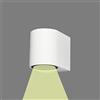 Partenopea® Applique lampada cubo da parete a muro gu10 max 10w led per interno esterno IP65 moderno faretto monoemissione (Tondo Bianco, Luce Naturale 4000K)