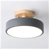 Mengjay Plafoniera LED Soffitto Moderna,Plafoniera LED Rotonda Metallo,3000K-6000K Lampadario da Soffitto,Sottile Plafoniere Lampadario per Salotto Corridoio Home Office Portico (Grigio)