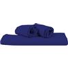 Corredocasa Set Copripiumino con Risvolto e Federa in Morbidissimo Cotone Tinta Unita Traspirante e Confortevole Alta qualità Made in Italy (Blu, Matrimoniale)