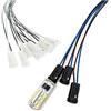 MANHONG Base della lampadina 10pcs/batch 12V 220V G4 portalampada, 20cm-100cm bianco/nero G4 portalampada, per lampadina alogena a cristallo LED (colore : 50cm)