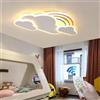 RuiRfh Plafoniera LED lampada per cameretta per bambini dimmerabile telecomando ragazza ragazzo camera da letto lampada da soffitto moderna nuvola arcobaleno design soggiorno sala da pranzo lampadario