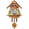 Greensen Piccolo Orologio da Parete Antico a cucù con Pendolo a Campana a Dondolo, Stile Europeo Tradizionale, Batteria Non Inclusa, Decorazione per Orologio da Parete per la Decorazione