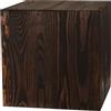 Decorativo Colonna in legno, colonna rustica, decorazione in tronco d'albero, supporto portacandele da pavimento, colonna per fiori in legno, stabile e durevole, noce scuro, 30x30x30 cm