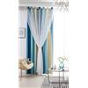 ele ELEOPTION Tende Oscuranti con Stelle, Tende Coibentate con Occhielli per Camera da Letto, Soggiorno e Finestra, 1 Pannello (Blu, 100x130 cm)